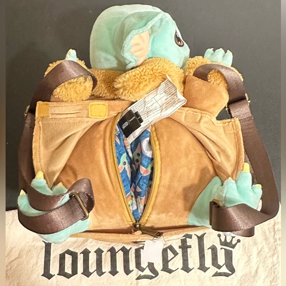 Loungefly Star Wars Plush Backpack Limited Edition Baby Yoda Grogu NWT - Picture 4 of 10